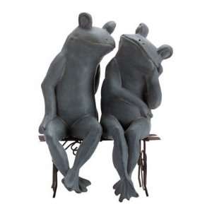  Alabastrite Lover Frogs on Metal Bench