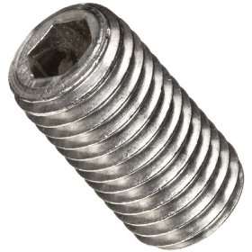 18 8 Stainless Steel Set Screw, Hex Socket Drive, Cup Point, #10 32, 3 