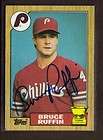 1987 TOPPS #499 BRUCE RUFFIN PHILLIES AS ROOKIE AUTO SIGNED CARD JSA 