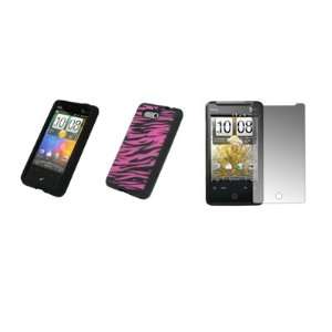  HTC Aria   Premium Hot Pink and Black Zebra Stripes Design 
