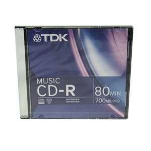  TDK Audio, CD R, 80 min, Consumer music, Jewel Case 