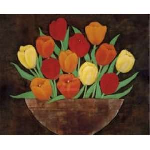  R. Rafferty 32W by 26H  Tasteful Tulips CANVAS Edge #6 