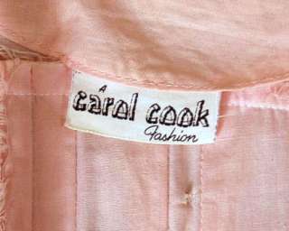 Vintage Dress Pink Cotton Shirt Waist Carol Cook 1950S  