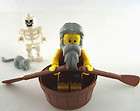 i161 LEGO Minifig Castle Skeleton Pirate Castaway w/ Boat & Rat NEW