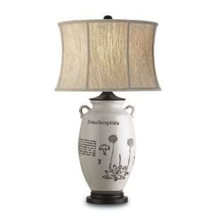   White / Distressed Black Countryside 1 Light Terracotta Table Lamp