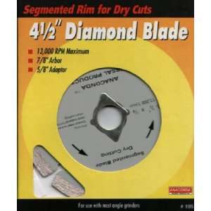  4 1/2 Diamond Blade   Dry Cut (Segmented Rim)