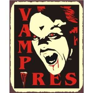    Vampires Halloween Vintage Metal Art Retro Tin Sign