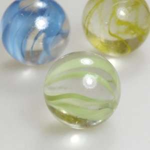   Assorted Colors Swirls Handmade Glass Marbles 9/10 Dia. Toys & Games