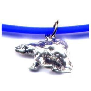  9 Blue Polar Bear Ankle Bracelet Sterling Silver Jewelry 