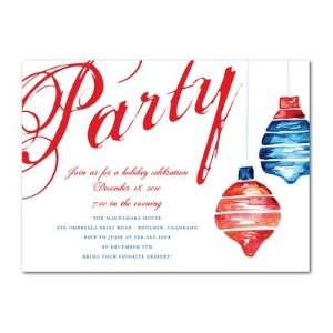  Holiday Party Invitations   Splashy Ornaments By Hello 