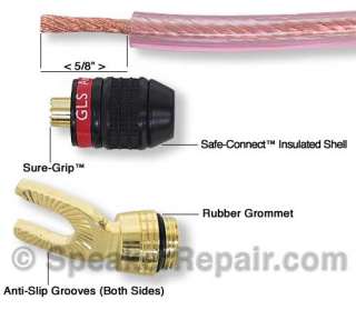   view of GLS Audio Safe Connect ™ Series Gold Spade Plug