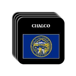 US State Flag   CHALCO, Nebraska (NE) Set of 4 Mini Mousepad Coasters