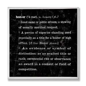   Collection Honor Definition Inspiration Wall Plaque