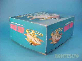 VINTAGE SPACE SHIP WIND UP TIN & PLASTIC TAIWAN 1970s  