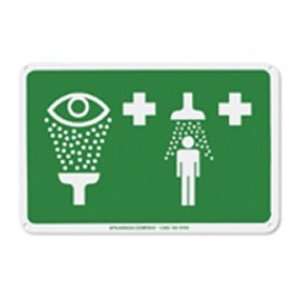  Speakman SGN3 Emergency Eyewash and Shower Sign, Green 