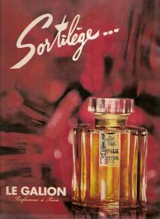 Perfume Advertisement*Sortilege by Le Galion Paris 1966  
