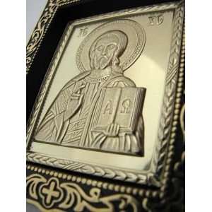   CHRIST Metallic Embossing Orthodox Icon, Chasing (3.5x2.75inch 9x7cm