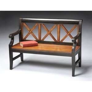  Butler Wood Transitional Cherry Bench Patio, Lawn 