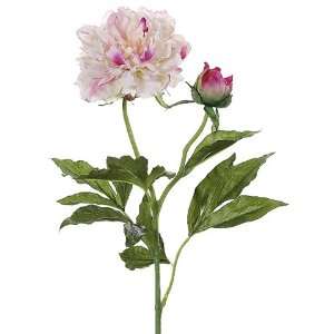 Club Pack of 12 Artificial Two Tone Pink Peony Silk Flower Stems 28 