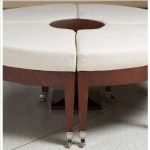   Views 8.80513 Pie Shaped Leather Ottoman in Beige Furniture & Decor