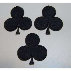   10 La Motif Black Club or Clover Iron on Patch Arts, Crafts & Sewing