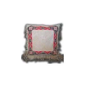  Sorga Hand Painted Leather Pillow
