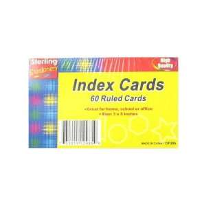  New 60 Pack ruled index cards, Assorted Cases   OP205~24 