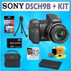  Sony DSC H9 Digital Camera Black + 2GB Acc Kit Camera 