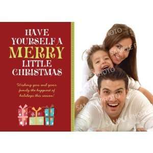  Merry Little Christmas Holiday Card (red) Health 