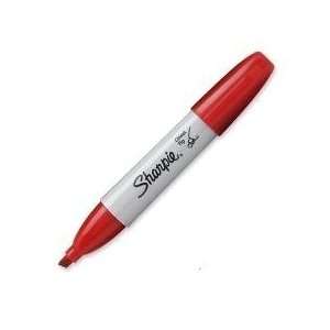  Sharpie Permanent Marker, Chisel Tip, Red, 12 Pk Office 