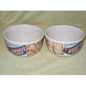   Of Porcelain Hersheys Chocolate Syrup Cereal Bowls 