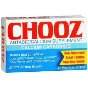  CHOOZ ANTACID GUM MINT 12EA EMERSON HEALTHCARE Health 