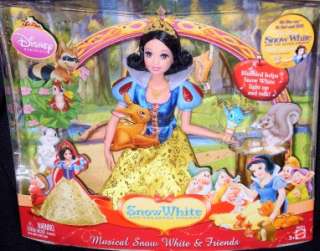 DISNEY MUSICAL SNOW WHITE & FRIENDS SINGING DOLL SET NW  
