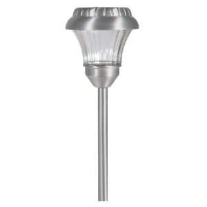   Solar Path Light with White LED, 2 Pack, Pewter
