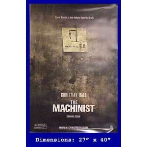  THE MACHINIST Christian Bale 27x40 Poster Everything 