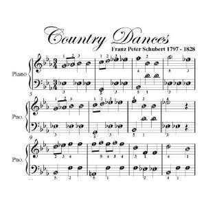   Country Dances Schubert Easy Piano Sheet Music Franz Schubert Books