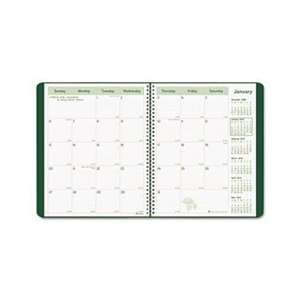   Monthly Planner, 11 x 8 1/2, Green Soft Cover, 2011 
