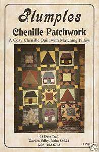 CHENILLE QUILT WITH PILLOW PATTERN ~ PLUMPLES New  