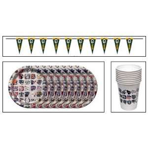   Silver Football Theme Party Supplies Package