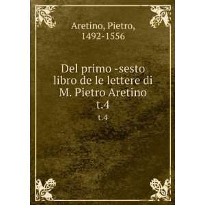  Del primo sesto libro de le lettere di M. Pietro Aretino 