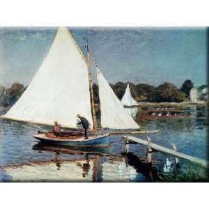  Sailing At Argenteuil 30x22 Streched Canvas Art by Monet 