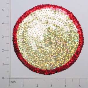  Circle Sequin Applique   Red, Gold Arts, Crafts & Sewing