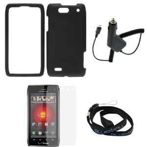  Snap On Case + Clear LCD Screen Protector + Car Charger + Neck 
