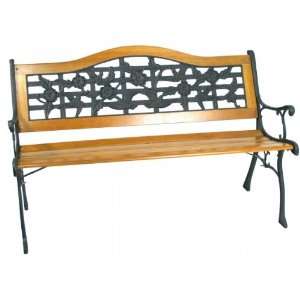  Commend   hk Limited Single Arch Park Bench With Rose 