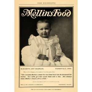   Ad Mellins Baby Food Elizabeth Ann Chapman Ohio   Original Print Ad