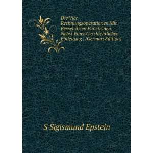   . (German Edition) (9785875766855) S Sigismund Epstein Books