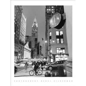 Chrysler Clock Madison Avenue by Henri Silberman. Size 23.5 inches 