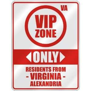   ZONE  ONLY RESIDENTS FROM ALEXANDRIA  PARKING SIGN USA CITY VIRGINIA