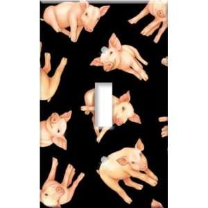    Switch Plate Cover Art Piglets Farm Animal Single