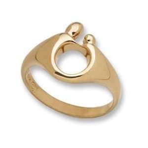    Mother & Child Small Yellow Gold Ring Janel Russell Jewelry